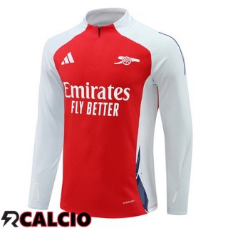 Felpa Allenamento Arsenal Rosso Bianco 2024/2025