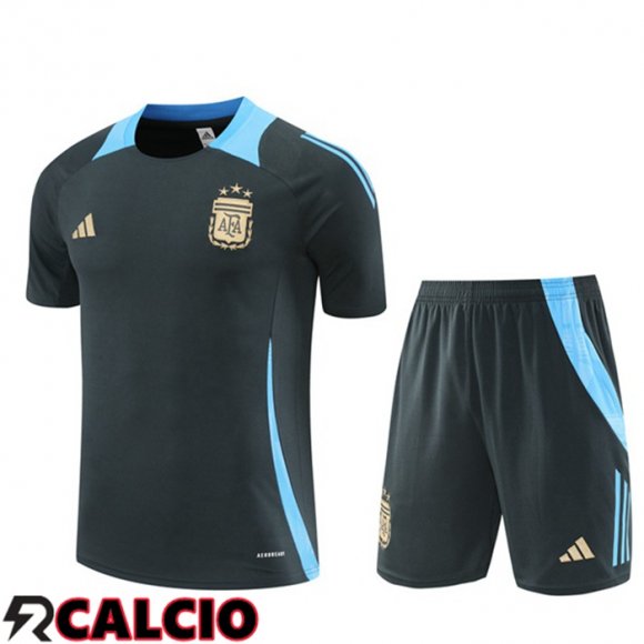 Insieme T Shirt Allenamento Argentina + Pantaloncini Grigio 2024/2025