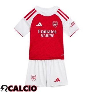 Maglie Calcio Arsenal Bambino Prima Rosso Bianco 2025/2026
