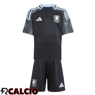 Maglie Calcio Aston Villa Bambino Seconda Nero 2025/2026