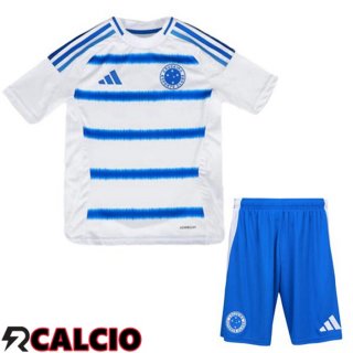 Maglie Calcio Cruzeiro EC Bambino Seconda Bianco Blu 2025/2026