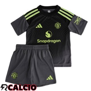 Maglie Calcio Manchester United Bambino Portiere Nero 2025/2026