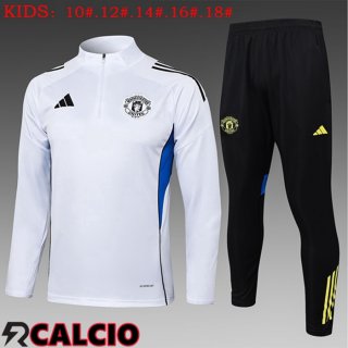 Insieme Tuta Calcio Manchester United Bambino Bianco 2025/2026