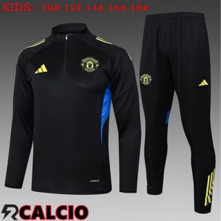 Insieme Tuta Calcio Manchester United Bambino Nero 2025/2026