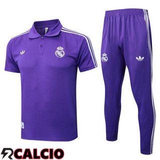 Insieme Polo Real Madrid + Pantaloni Viola 2025/2026