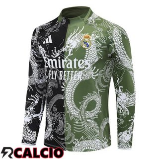 Felpa Allenamento Real Madrid Nero Verde 2025/2026