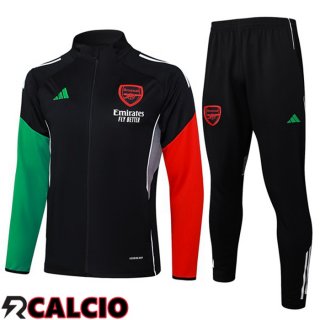 Insieme Tuta Calcio - Giacca Arsenal Nero Rosso Verde 2025/2026