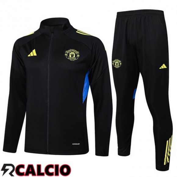 Insieme Tuta Calcio - Giacca Manchester United Nero 2025/2026