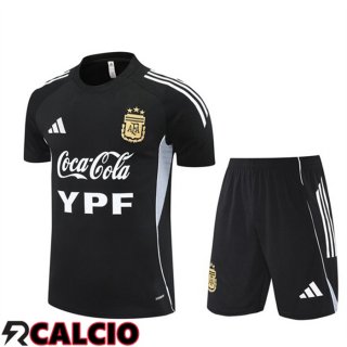 Insieme T Shirt Allenamento Argentina + Pantaloncini Nero 2025/2026