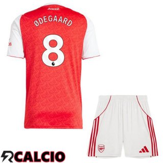 Maglie Calcio Arsenal (ØDEGAARD 8) Bambino Prima Rosso Bianco 2025/2026