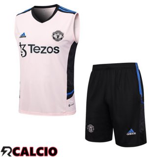 Canotta Calcio Manchester United + Pantaloncini Rosa 2023/2024