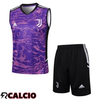 Canotta Calcio Juventus + Pantaloncini Viola 2023/2024