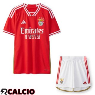 Prima Maglia Calcio S.L Benfica Bambino Rosso 2023/2024