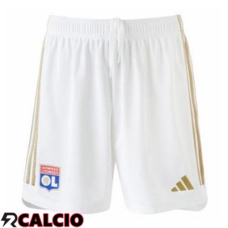Prima Pantaloncini Calcio Lyon OL Bianco 2023/2024
