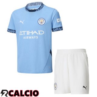 Maglie Calcio Manchester City Bambino Prima Blu 2024/2025