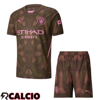 Maglie Calcio Manchester City Bambino Portiere Marrone 2024/2025