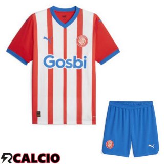 Prima Maglia Calcio Girona Bambino Rosso Bianco 2023/2024