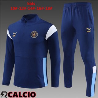 Insieme Tuta Calcio Manchester City Bambino Blu Reale 2023/2024