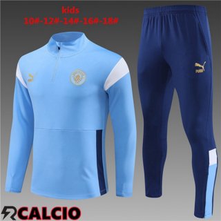 Insieme Tuta Calcio Manchester City Bambino Blu 2023/2024