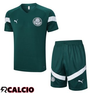 T Shirt Allenamento Palmeiras + Pantaloncini Verde 2023/2024