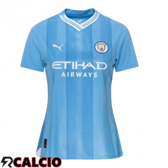 Prima Maglia Calcio Manchester City Donna Blu 2023/2024