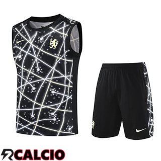 Canotta Allenamento FC Chelsea Bambino Nero/Bianco 2025/2026