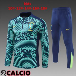 Insieme Tuta Calcio Brasile Bambino Verde 2024/2025