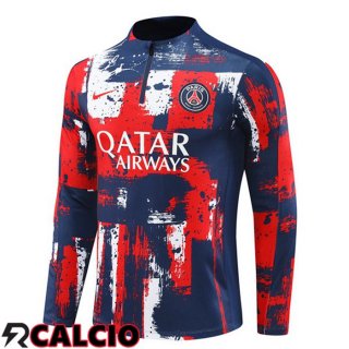 Felpa Allenamento Paris PSG Rosso Blu 2024/2025