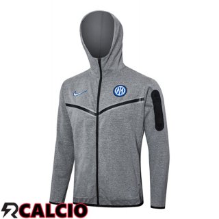 Felpa Con Cappuccio Inter Milan Grigio 2024/2025