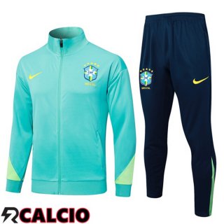 Insieme Tuta Calcio - Giacca Brasile Verde 2024/2025