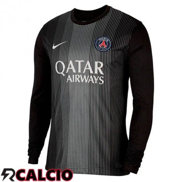 Maglie Calcio Paris PSG Portiere Manica Lunga Nero 2025/2026