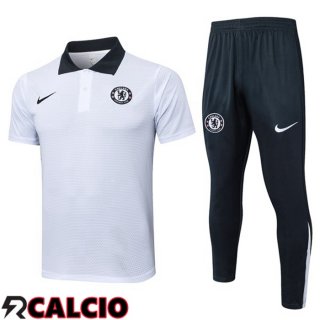 Insieme Polo FC Chelsea + Pantaloni Bianco 2025/2026