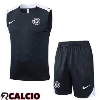 Canotta Allenamento FC Chelsea + Pantaloncini Blu Reale 2025/2026