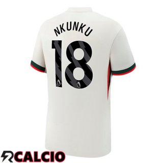 Maglie Calcio FC Chelsea (Nkunku 18) Seconda Bianco 2025/2026