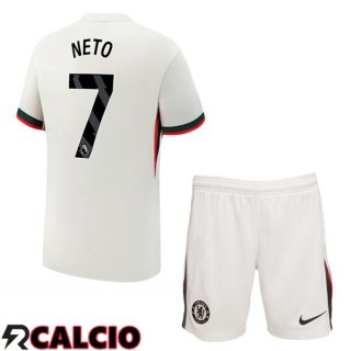 Maglie Calcio FC Chelsea (Neto 7) Bambino Seconda Bianco 2025/2026