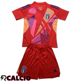 Maglia Italia Bambino Portiere Rosso UEFA Euro 2024