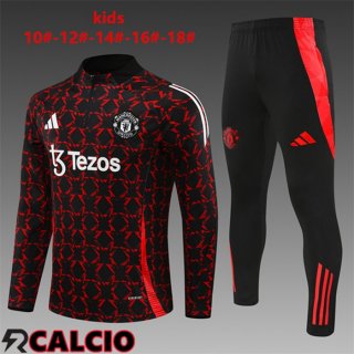 Insieme Tuta Calcio Manchester United Bambino Rosso Nero 2024/2025
