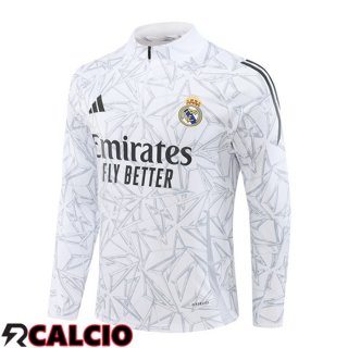 Felpa Allenamento Real Madrid Bianco 2024/2025