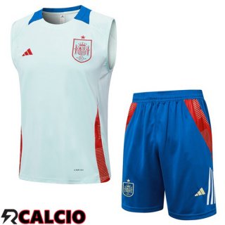Canotta Allenamento Spagna + Pantaloncini Blu 2024/2025