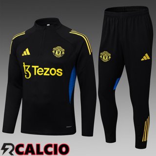 Insieme Tuta Calcio Manchester United Bambino Nero 2025/2026