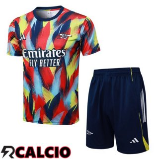 Insieme T Shirt Allenamento Arsenal + Pantaloncini Rosso Blu 2025/2026