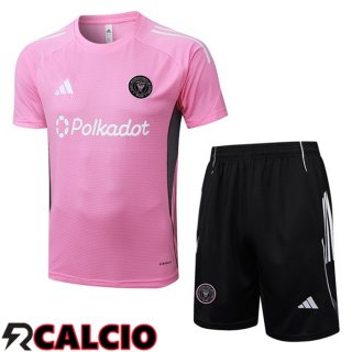 Insieme T Shirt Allenamento Inter Miami CF + Pantaloncini Rosa 2025/2026