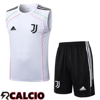 Canotta Allenamento Juventus + Pantaloncini Bianco 2025/2026