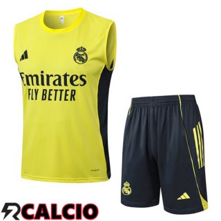 Canotta Allenamento Real Madrid + Pantaloncini Giallo 2025/2026