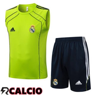 Canotta Allenamento Real Madrid + Pantaloncini Verde 2025/2026