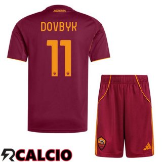 Prima Maglia AS Roma (DOVBYK 11) Bambino Rosso 2025/2026