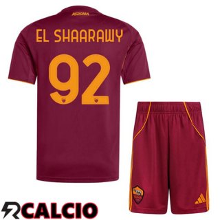 Prima Maglia AS Roma (EL SHAARAWY 92) Bambino Rosso 2025/2026