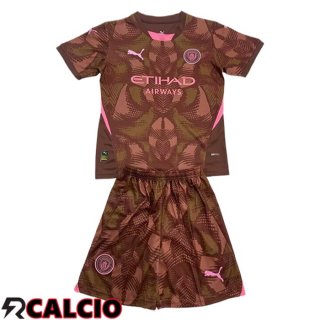 Maglia Manchester City Bambino Portiere Marrone 2024/2025