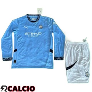 Prima Maglia Manchester City Bambino Manica Lunga 2024/2025