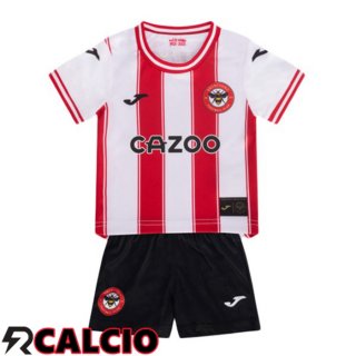 Prima Maglia Brentford FC Bambino Rosso Bianco 2025/2026